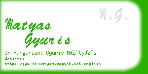 matyas gyuris business card